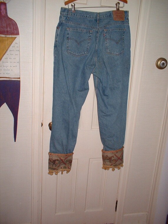 Vintage Equestrian Jeans LEVI 550 Denim Size 18 o… - image 2