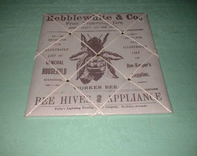 Vintage Message Board Honey Bee Theme Mint Etsy