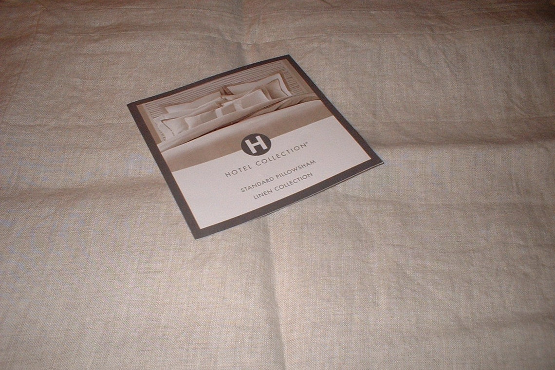 Hotel Collection 2 Standard Linen Pillow Shams MINT never used Etsy