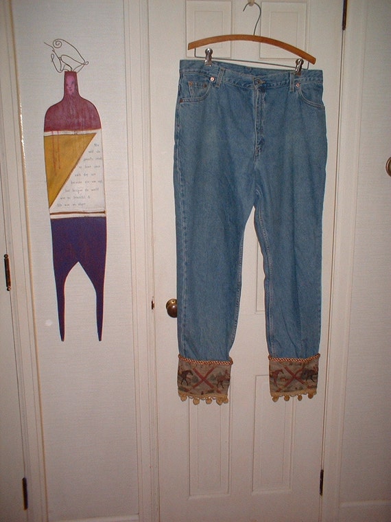 Vintage Equestrian Jeans LEVI 550 Denim Size 18 o… - image 1