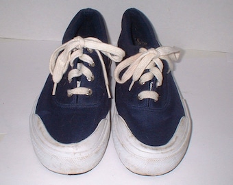 Cherokee Navy Blue Sneakers Boat Shoes Size 7 VGC