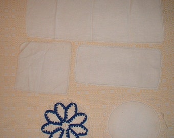 5pc Doily Lot as Pictured