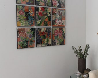 布コラージュアート - Etsy 日本