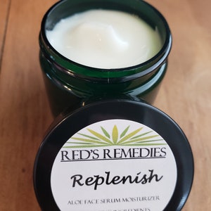 Replenish - 2 oz - Aloe Moisturizer - Night Cream - Cold Cream - Face Moisturizer - Hyaluronic Acid - Custom moisturizer - Anti-aging