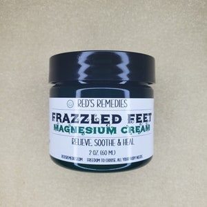 Frazzled Feet | Magnesium Foot Cream | 2 oz. | Thick Pain Relief Cream