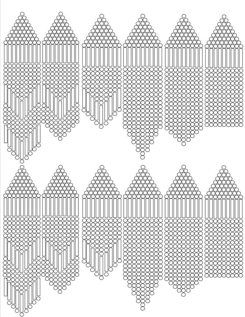 Brick Stitch Earring Graph Paper Etsy