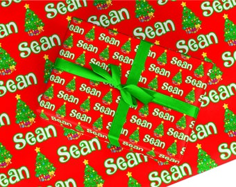 personalized christmas wrapping paper
