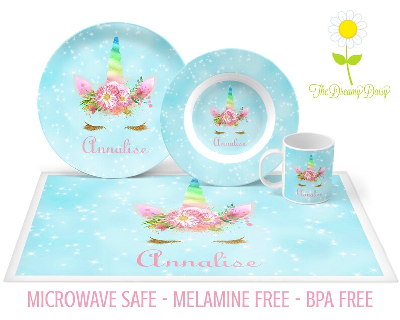 Personalized Unicorn Plate Unicorn Face Plate Bowl Mug or Etsy