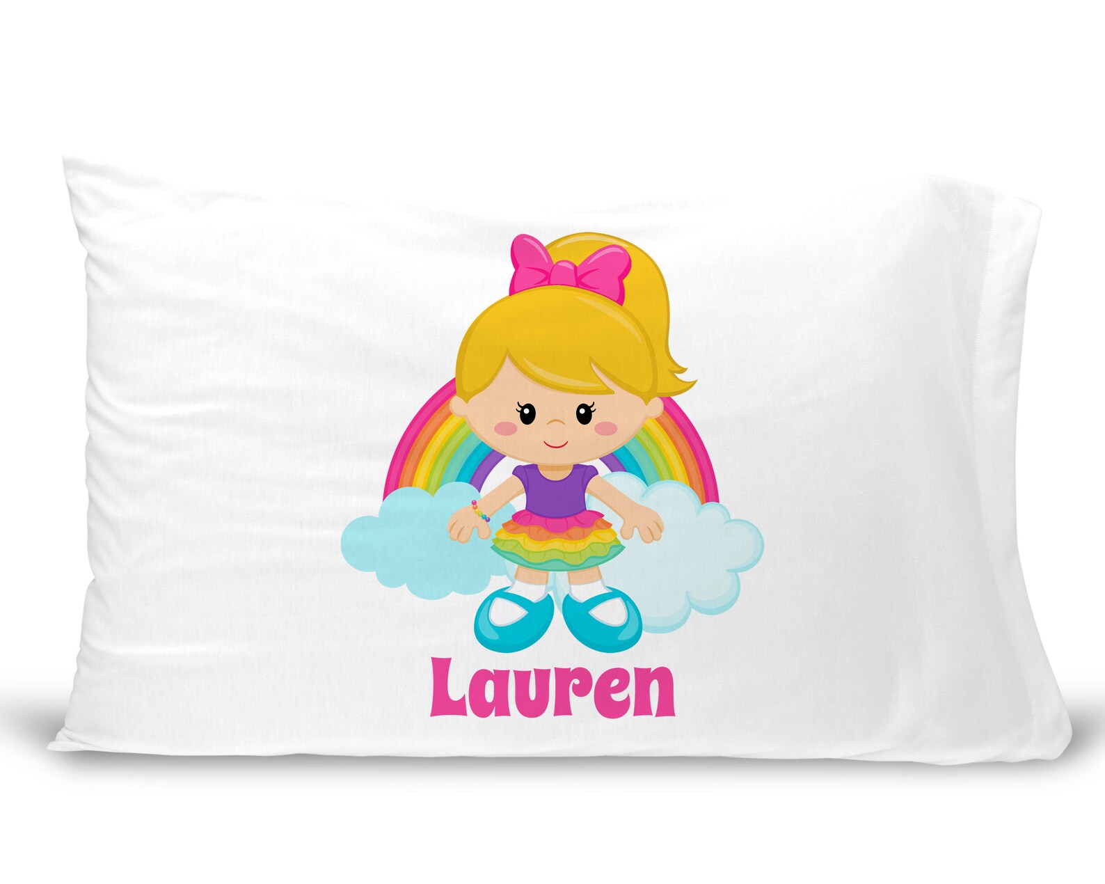 Personalized Kids' Pillowcase Rainbow Pillowcase for Etsy