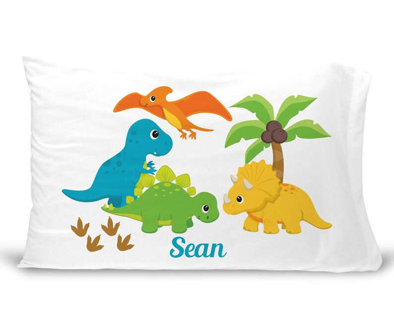 Personalized Kids' Pillowcase Dinosaur Pillowcase for Etsy