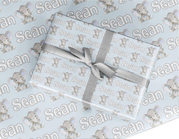 baby boy shower gift wrapping paper