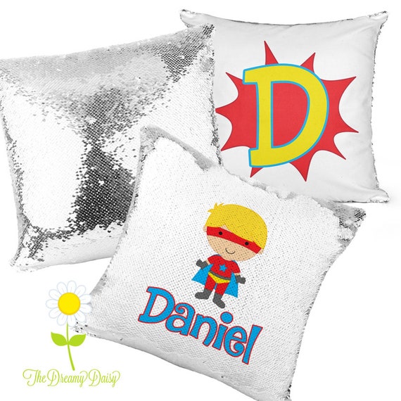 Superhero Sequin Throw Pillow Boy sequin pillow | Etsy