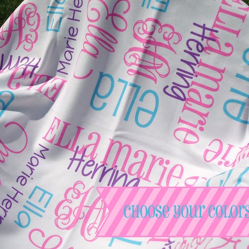 Pink Baby Girl Blanket Personalized Receiving Blanket for Etsy