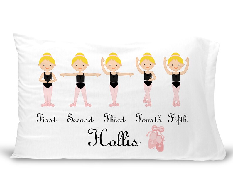 Personalized Kids' Pillowcase Ballerina Pillowcase for Etsy Canada