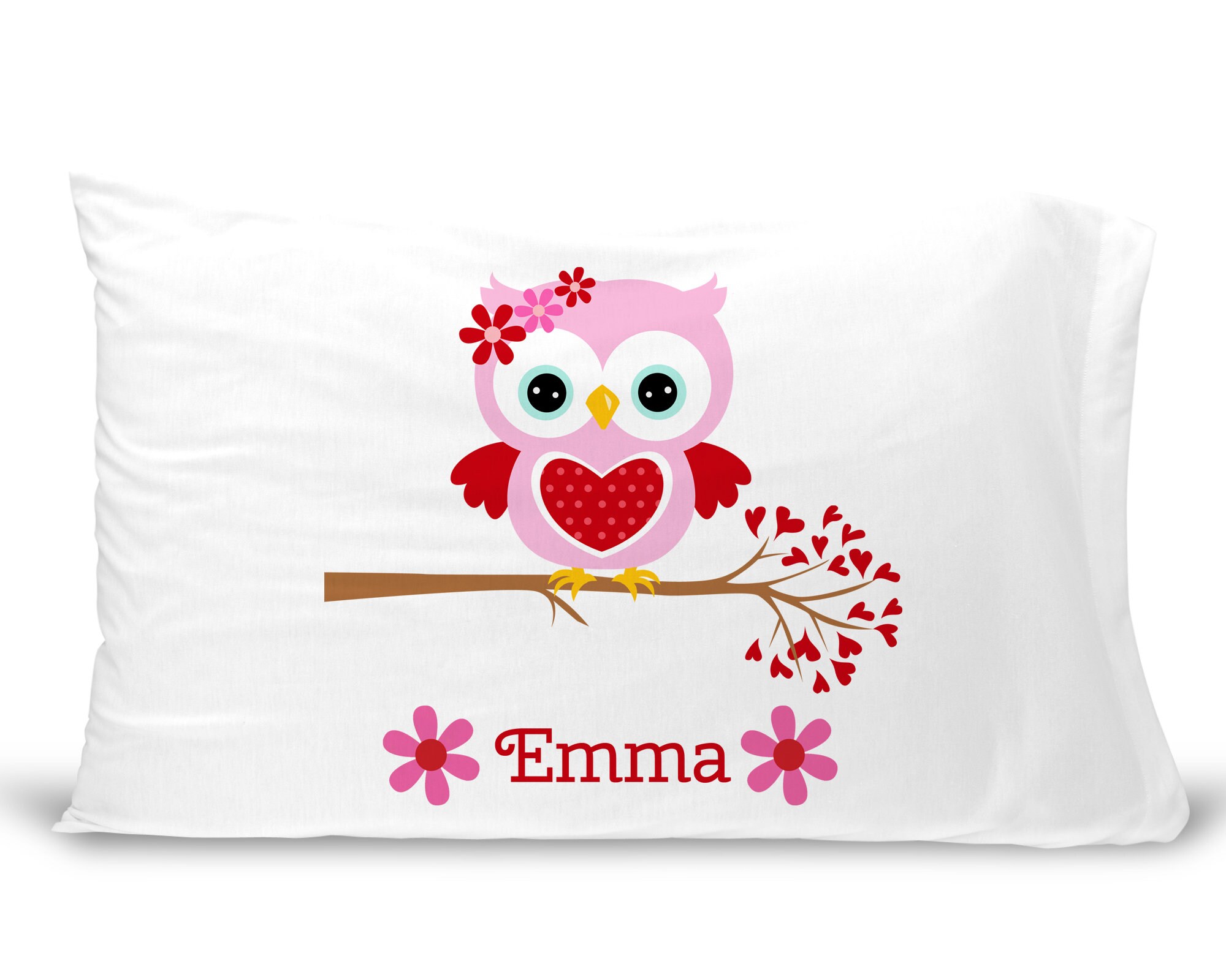 Personalized Kids' Pillowcase Owl Pillowcase for Girls Etsy