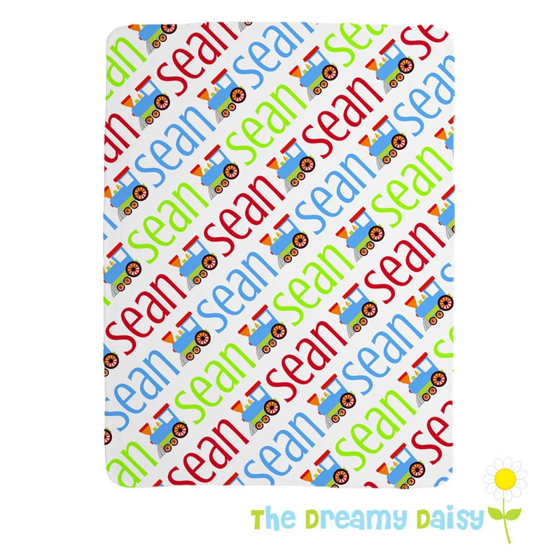 Personalized Baby Blanket With Train Train Receiving Blanket Etsy