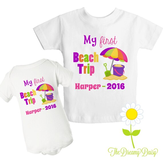 Premières fêtes brodé Baby T-Shirt Cadeau 1st Personnalisé Garçon Fille