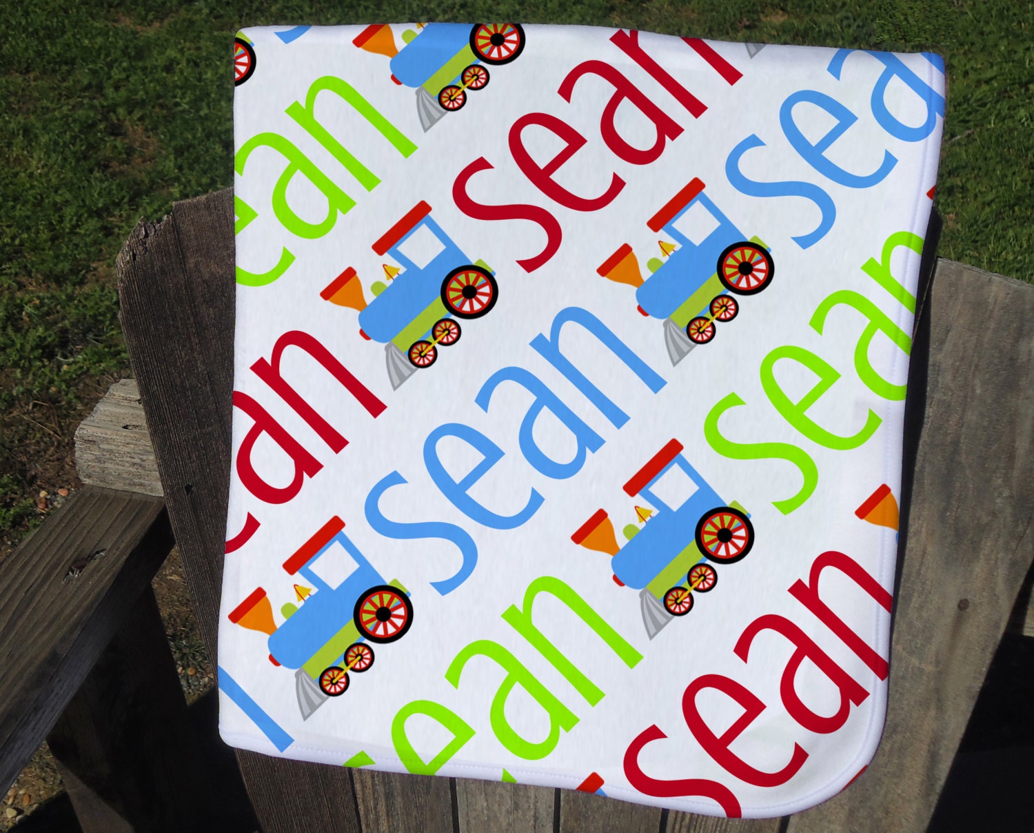 Personalized Baby Blanket with Train Train Receiving Blanket Etsy