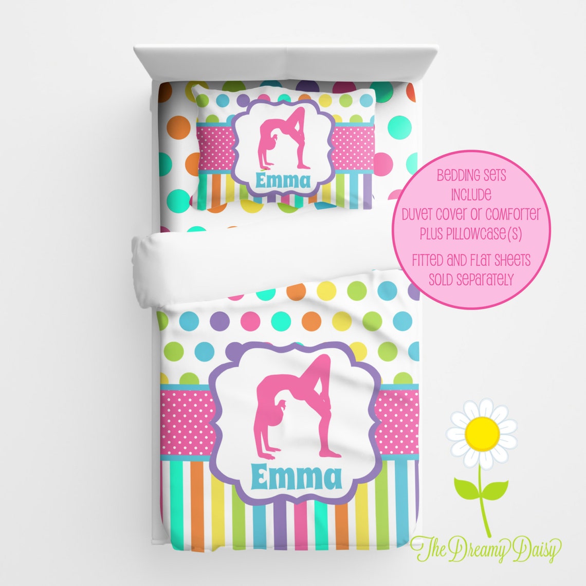 Personalized Gymnast Bedding Gymnastic Duvet or Comforter | Etsy