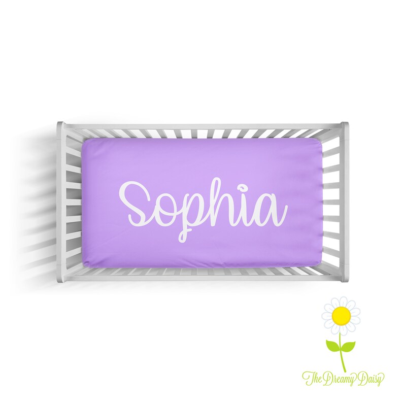 Personalized Fitted Crib Sheet Custom Baby Name Fitted Sheet Etsy