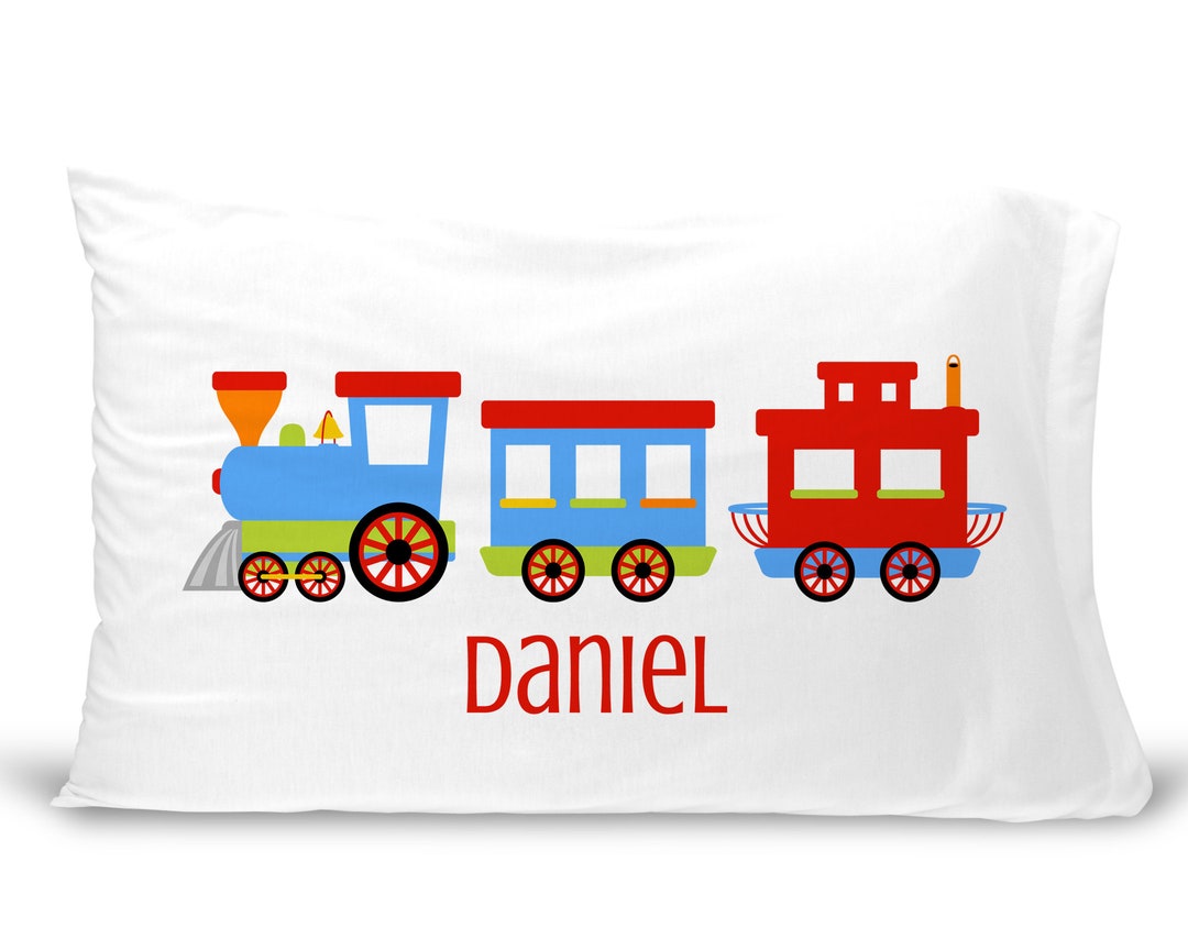 Personalized Kids' Pillowcase Train Pillowcase for Boys Etsy