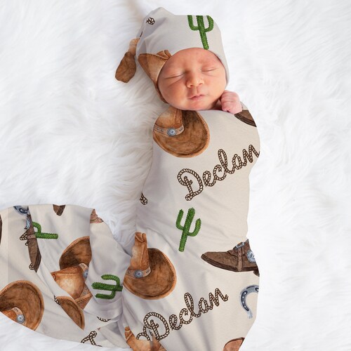 Personalized Western Baby Blanket Baby Blanket Name Etsy