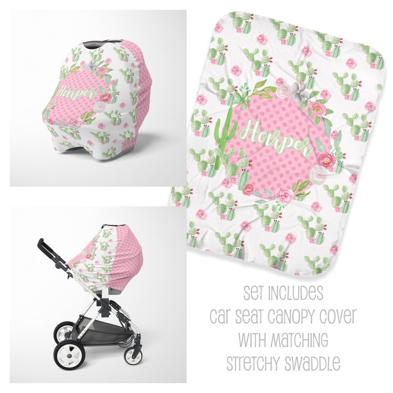 Personalized Fl Cactus Baby Car Seat Canopy Cover Stretchy Swaddle Blanket Set With Pink Roses And Accessories Valresa Com - Baby Car Seat Canopy Personalized Personalized Fl Cactus Baby Car Seat Canopy Cover Stretchy Swaddle Blanket Set With Pink Roses And Accessories Valresa Com - Baby Car Seat Canopy Personalized