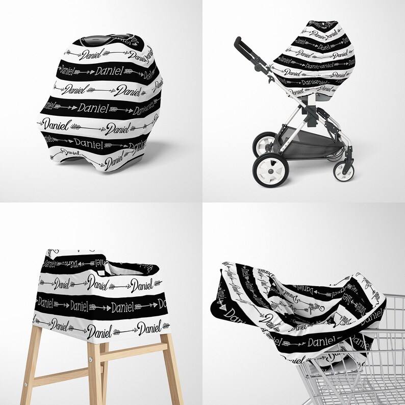 Personalized Baby Car Seat Canopy Cover & Stretchy Swaddle Etsy