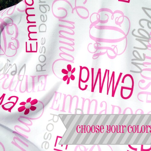 name fleece blankets