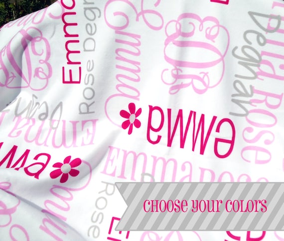 monogrammed receiving blanket