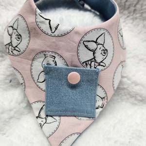 piglet and denim pair together in the cutest of bandanas