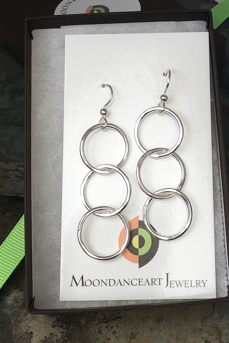 Sterling Silver Triple Hoop earrings