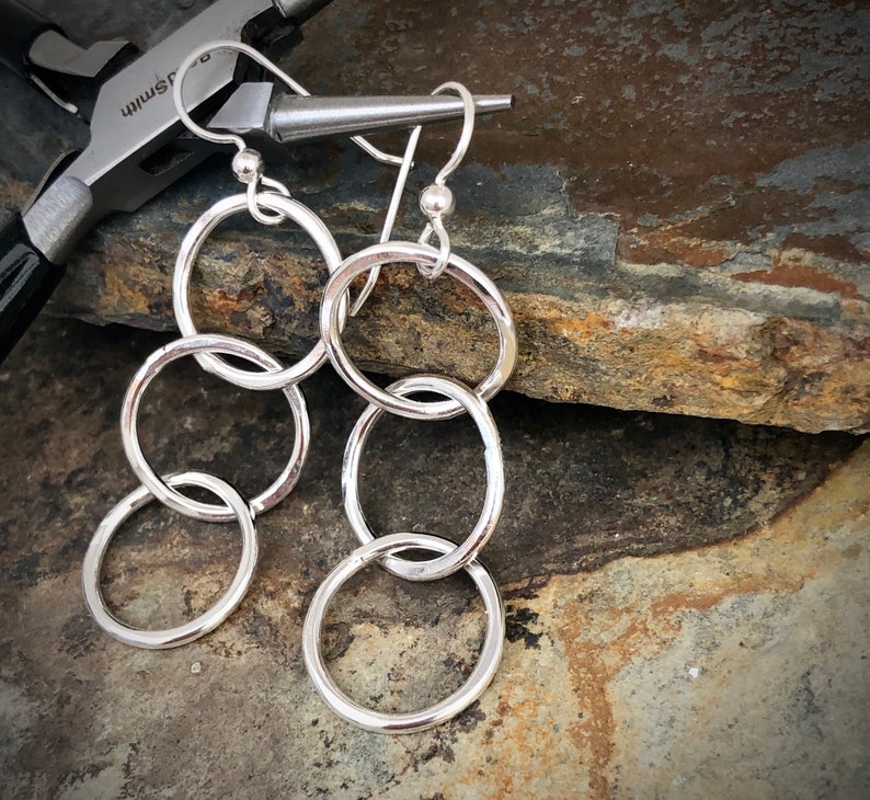 Sterling Silver Triple Hoop earrings