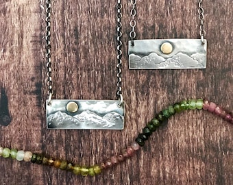 Mountains Are Calling Mountain Necklace