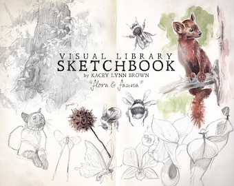 Visual Library Sketchbook (eBook) | Flora & Fauna | Digital Download | Nature Art | Illustration | Animal Art | Botanical Art