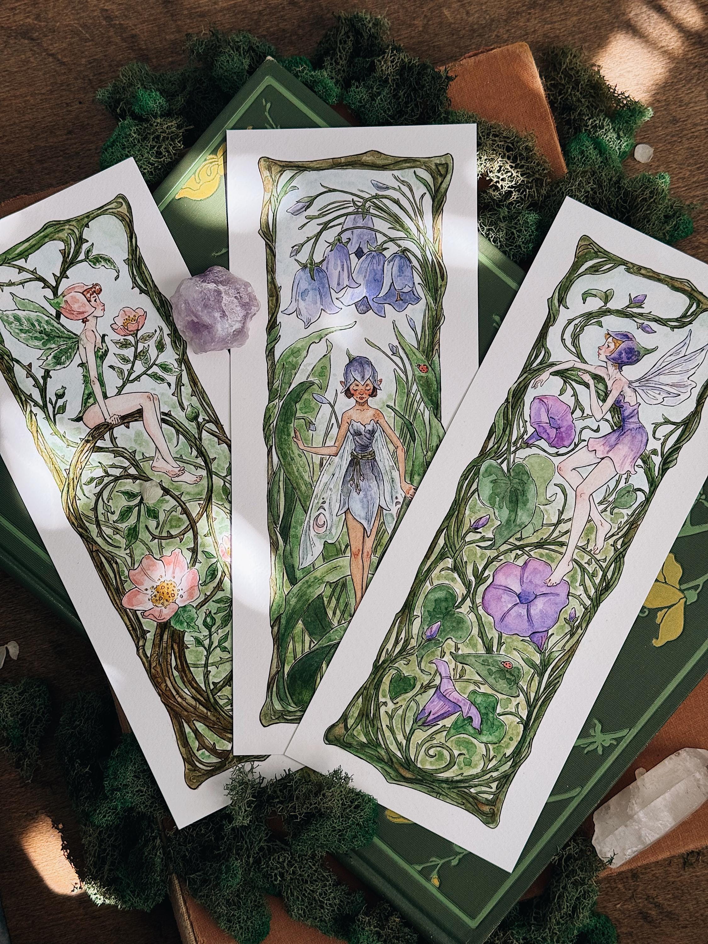 Fairy Triptych Art Prints | Fairy Art | Illustration | Set of 3 | Signed Print | Cottagecore | Fairycore | Fairy Tale