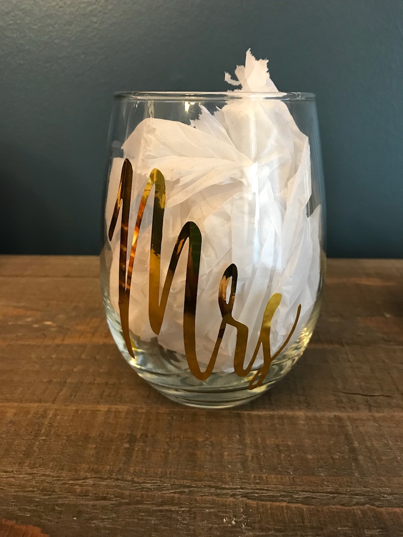 Mr wine glass Bridal party custom name-bachelorette shower personalize and mrs
