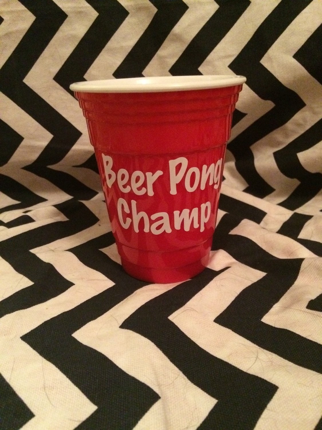 Reusable Red solo cup says Beer Pong Champ Etsy