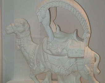 Camel with Canopy with Plume on Top