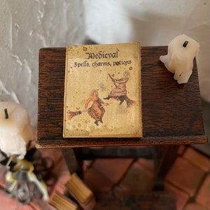 Spell book &#39;Medieval spells, charms, potions’ - scale 1/12 - for dollshouse
