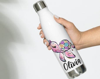 Personalized Cute Unicorn Gift, Turtle Water Bottle; Mystical Creature Gift; Girls Best Gift, Reusable Water Bottles; Uniturtle gift