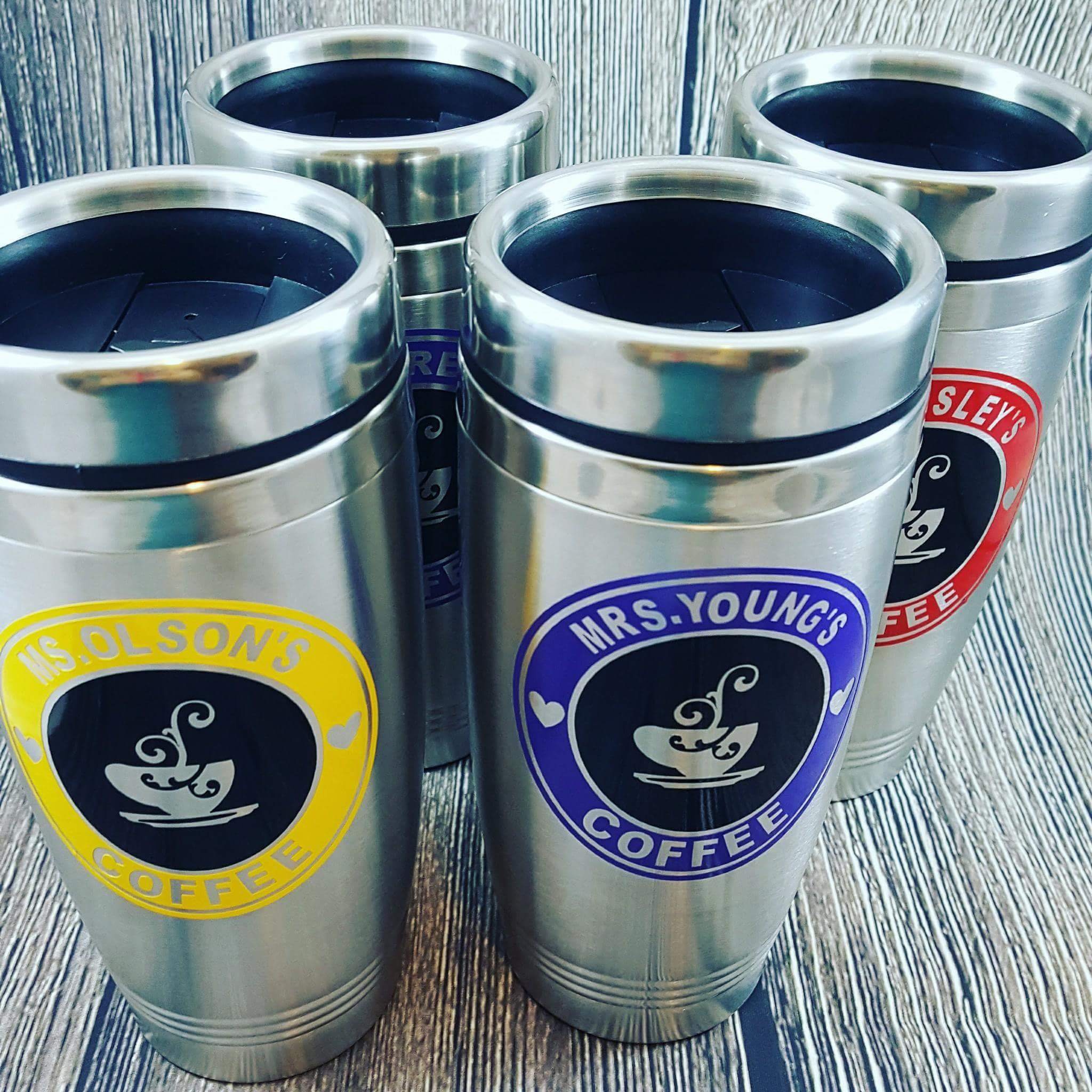 Personalized TRAVEL COFFEE Mugs, Custom Coffee Mugs