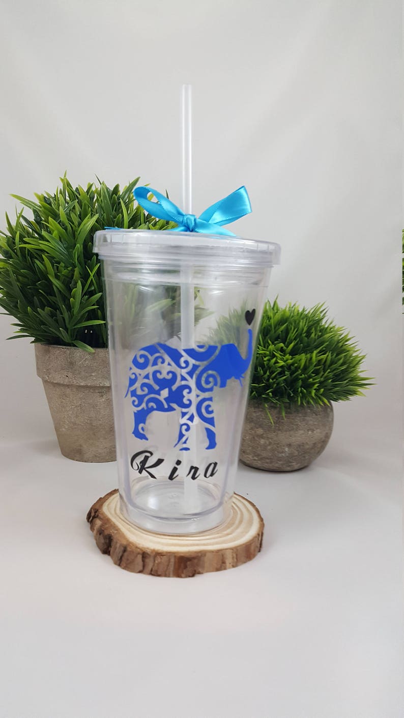 Baby Shower Tumbler Elephant tumbler Baby Shower Prize Etsy