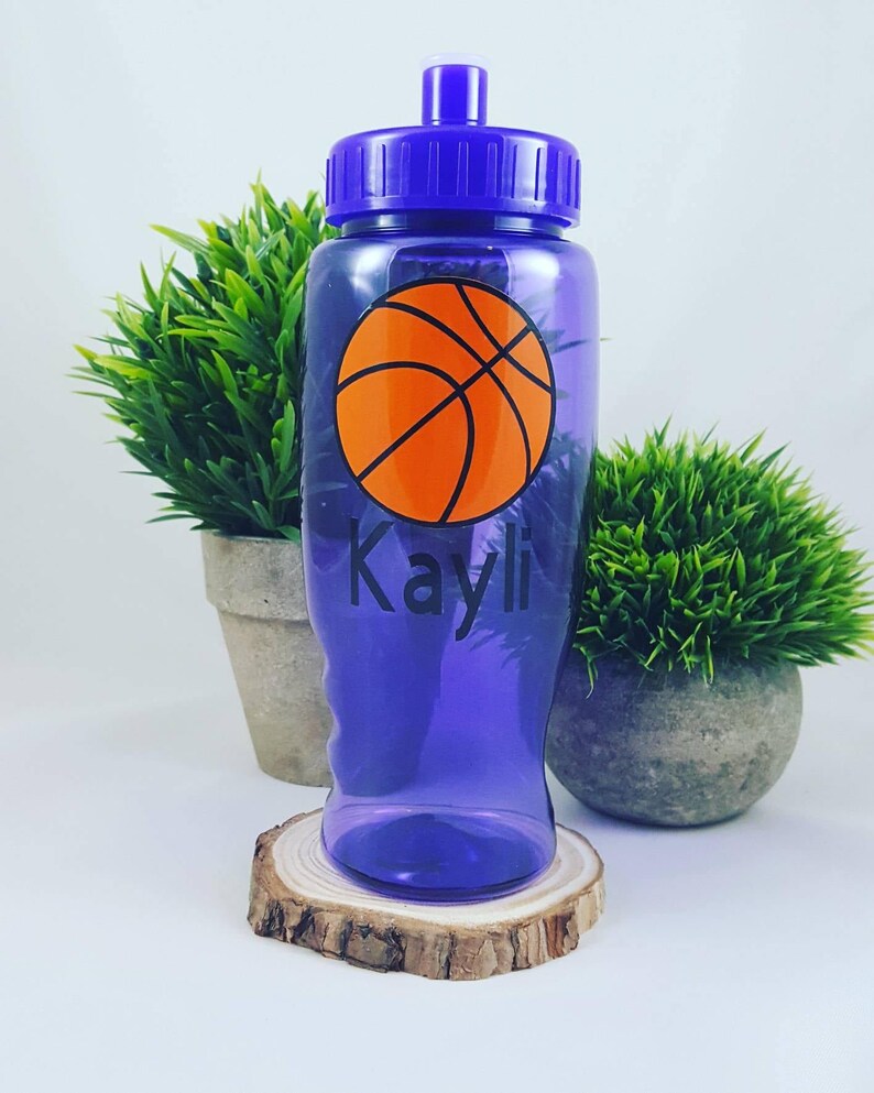 Basketball Gift Basketball Water Bottle Basketball Team Etsy
