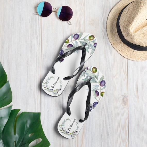 wedding flip flops for bridal party