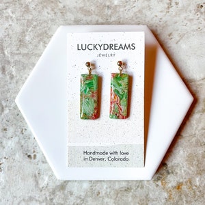 Clay Earrings- The Rectangle- Hypoallergenic- Lightweight - Handmade- Statement Jewelry