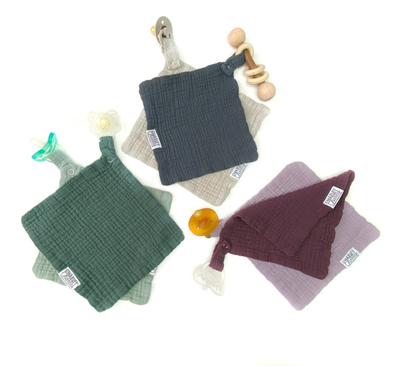 LIGHT TAN 4 Layer Gauze Pacifier Holder 8X8 or 14X14 pacifier holder dummy clip pacifier animal Pacifier doll lovey