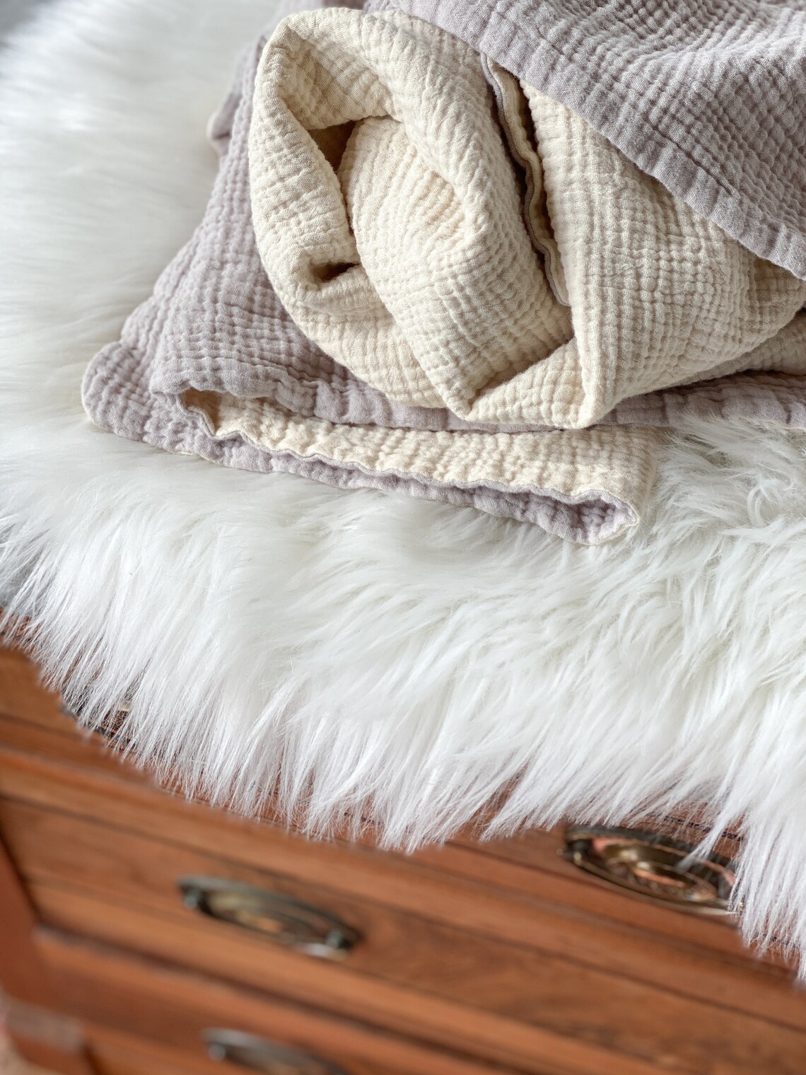 Gender Neutral Cotton Gauze Baby Blanket / Reversible Baby Etsy