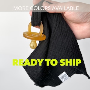 READY TO SHIP Lightweight Pacifier Holder / Loop In Middle / Many Colors Available / Best Newborn Baby Shower Gift Present Gender Neutral