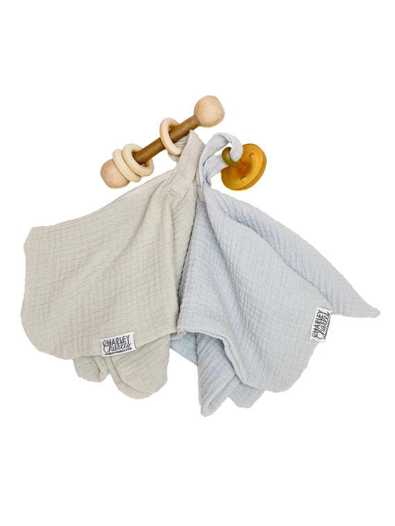 LIGHT TAN 4 Layer Gauze Pacifier Holder 8X8 or 14X14 pacifier holder dummy clip pacifier animal Pacifier doll lovey